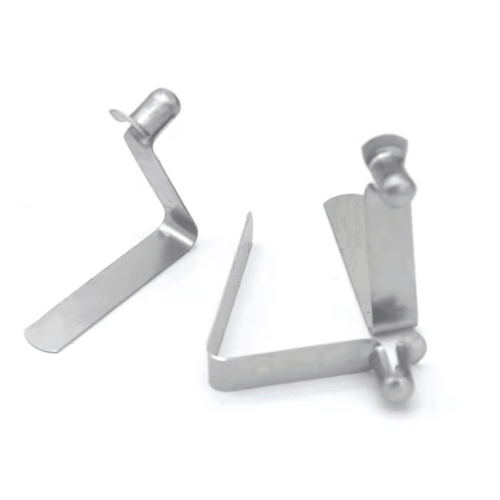Custom V-Shaped Push Button Tube Lock Spring Clip | OEM Stainless Steel Factory