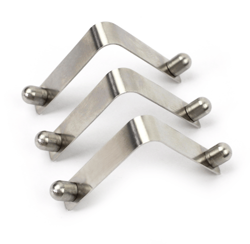 Custom V-Shaped Push Button Tube Lock Spring Clip | OEM Stainless Steel Factory