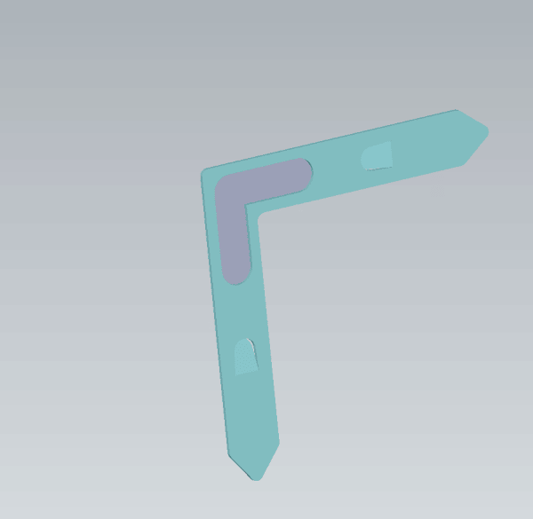 Custom stamped zinc plated V-shape spring clip bracket technical drawing for photo frames and filter frames