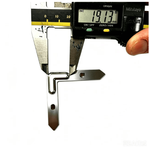 Custom stamped zinc plated V-shape spring clip bracket technical drawing for photo frames and filter frames