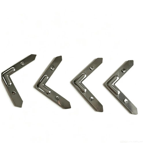 Custom Stamped Zinc Plated L-Shape Spring Clip Brackets for Photo Frames