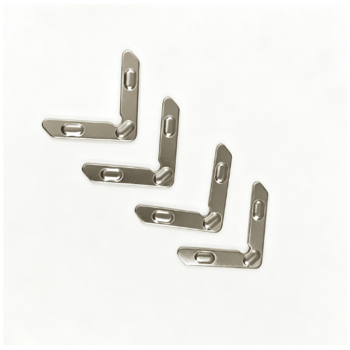Custom Stamped Zinc Plated L-Shape Spring Clip Brackets for Photo Frames