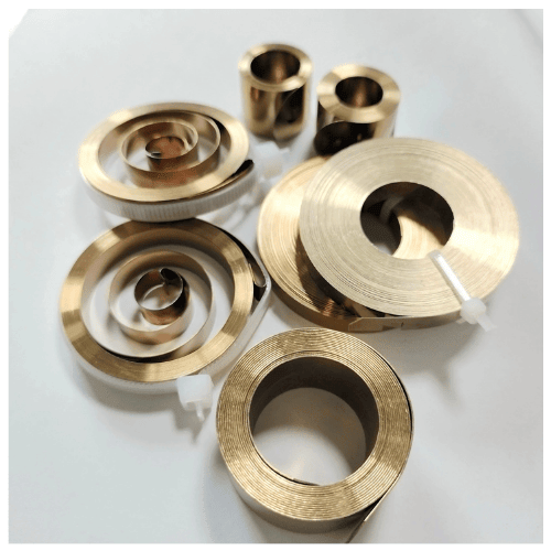 Flat coil spring forming process for custom spiral power spring manufacturing Flat coil spring forming process for custom spiral power spring manufacturing