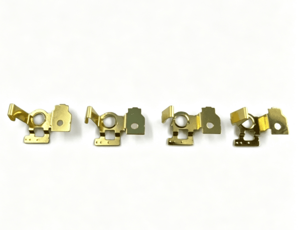 Custom battery contact spring leaf clips made from copper and brass Custom battery contact spring leaf clips made from copper and brass