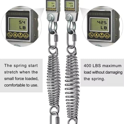 Heavy-duty extension spring for safe hanging applications – hammock, punching bag, aerial yoga Heavy-duty extension spring for safe hanging applications – hammock, punching bag, aerial yoga