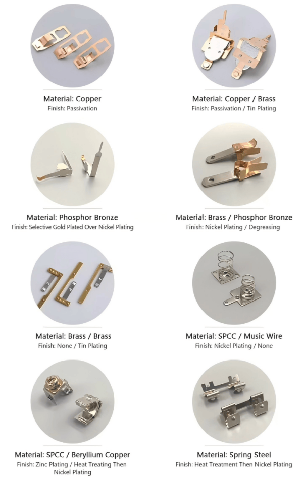 Custom CuBe Contact Springs Manufacturer | Precision Stamped C17200 Parts for High-Reliability Applications