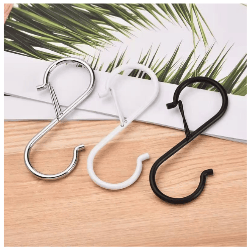 Heavy Duty S Hooks with Safety Buckle | Black Electrophoretic Metal Hooks | SEME Hardware