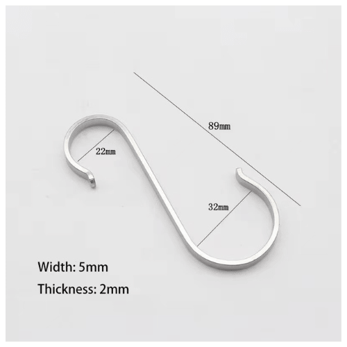 Heavy Duty Flat S Shaped Hooks | Stainless Steel Hangers for Kitchen & Closet | SEME Hardware Heavy Duty Flat S Shaped Hooks | Stainless Steel Hangers for Kitchen & Closet | SEME Hardware