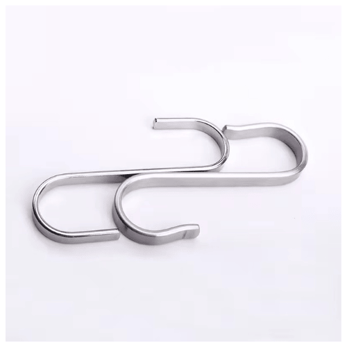 Stainless Steel Flat S Shaped Hooks | Heavy Duty Hangers for Kitchen & Closet | SEME Hardware