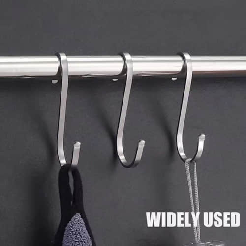 Heavy Duty Flat S Shaped Hooks | Stainless Steel Hangers for Kitchen & Closet | SEME Hardware Heavy Duty Flat S Shaped Hooks | Stainless Steel Hangers for Kitchen & Closet | SEME Hardware