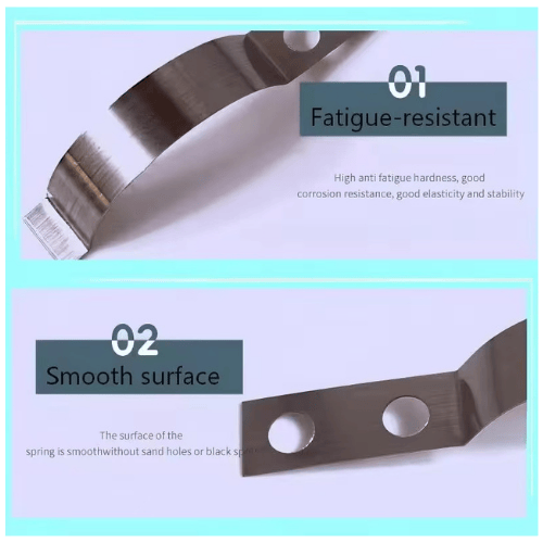 stainless steel spring clip for battery contact on PCB
