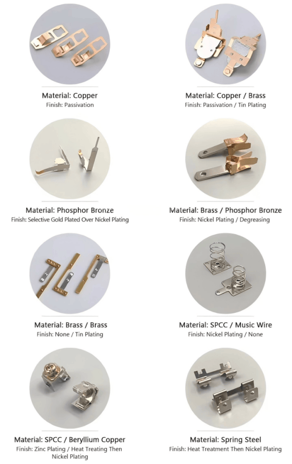 stainless steel spring clip for battery contact on PCB