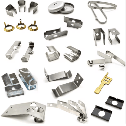 Custom stamped zinc plated V-shape spring clip bracket technical drawing for photo frames and filter frames