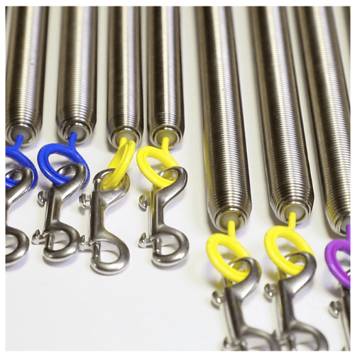 Bulk colorful pilates reformer spring sets in factory packaging for equipment manufacturers