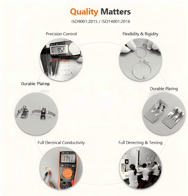 Custom Battery Contacts & Metal Spring Clips Manufacturer | Precision Stamping Factory China Custom Battery Contacts & Metal Spring Clips Manufacturer | Precision Stamping Factory China