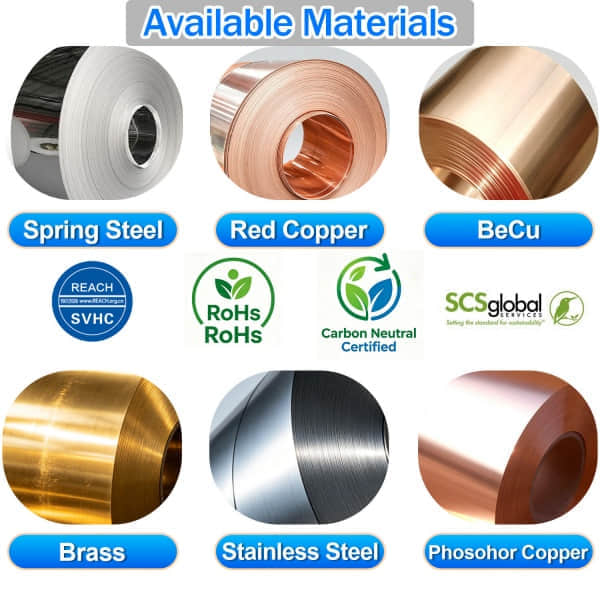 Custom metal spring clips and stamped spring clips manufactured by SEME Hardware Custom metal spring clips and stamped spring clips manufactured by SEME Hardware